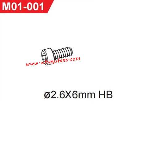 UDIRC UD1002 1002se Parts 2.6x6mm Hexagon Socket Head Cap Tapping Screws M01-001