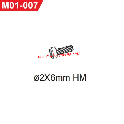 UDIRC UD1002 1002se Parts 2X6mm Hexagon Socket Head Cap Tapping Screws M01-007