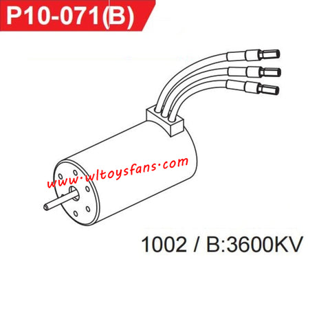 UDIRC UD1002 1002se Parts 3600KV Brushless Motor P10-071B