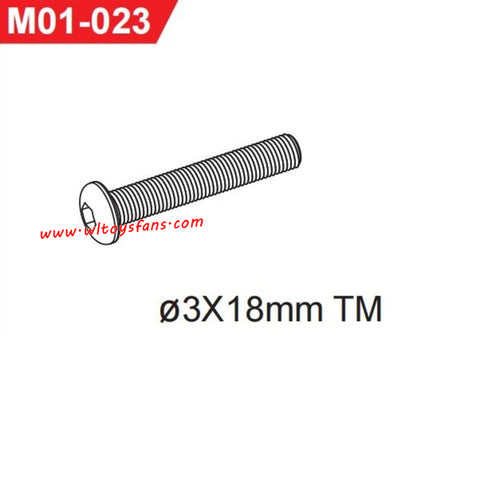 UDIRC UD1002 1002se Parts 3X18mm Hexagon Socket Button Head Machine Screw M01-023