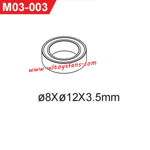 UDIRC UD1002 1002se RC Car Parts 8x12x3.5mm Ball Bearing M03-003